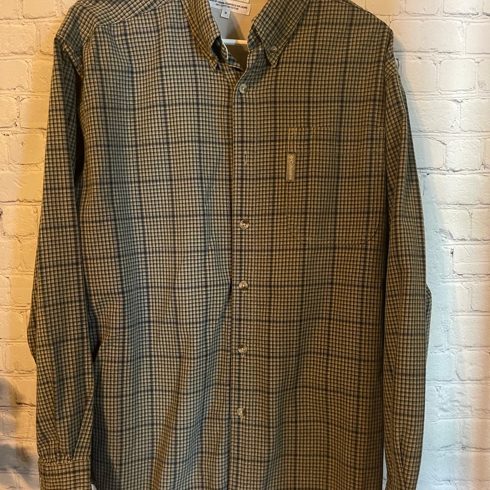 Columbia Sports LongSleeve Plaid Mens Shirt M